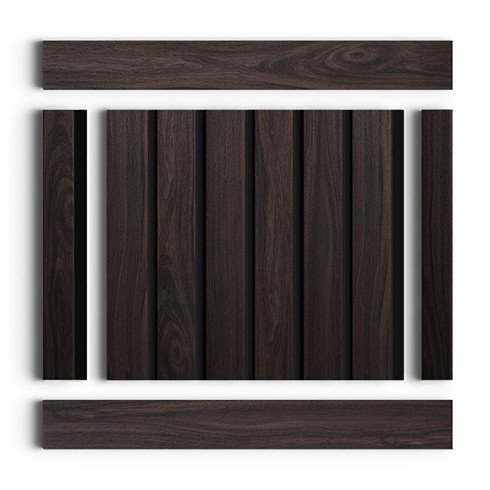 Декоративная стеновая панель 3D HiWood LV123N BR395K декорированная из фитополимера 12х120х2700 мм