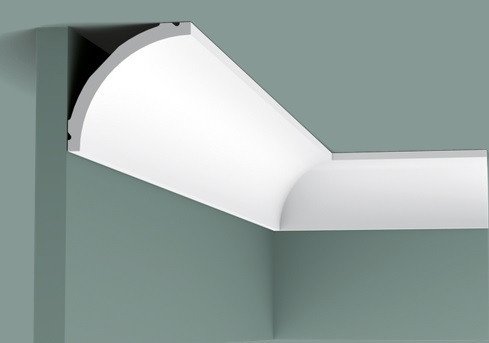 Потолочный плинтус 80х80 мм гибкий Orac Decor Purotouch Flex C240F белый 2 м