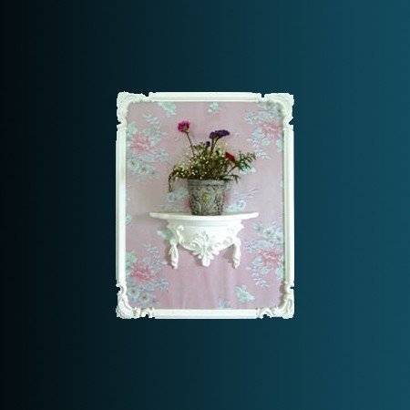 Декоративная полка Перфект K5016 235х450х151 мм белая из полиуретана