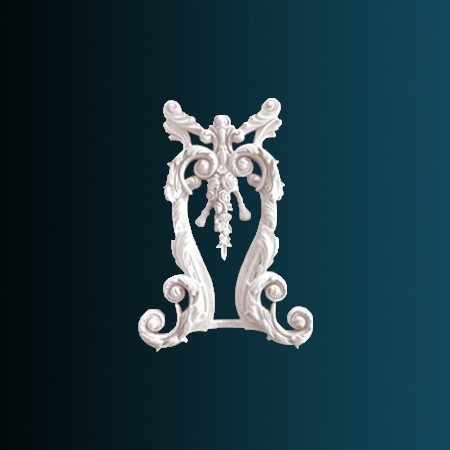 Декоративный орнамент Перфект G2200 510х345х32 мм белый из полиуретана