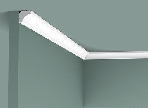 Потолочный плинтус 16х16 мм гибкий Orac Decor Purotouch Flex C250F белый 2 м