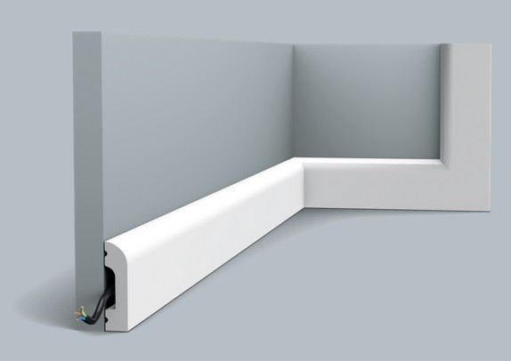 Напольный плинтус 50х13 мм гибкий Orac Decor Duropolymer Flex SX182F белый 2 м