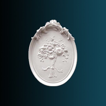 Декоративное панно Перфект K4001 720х510х40 мм белое из полиуретана