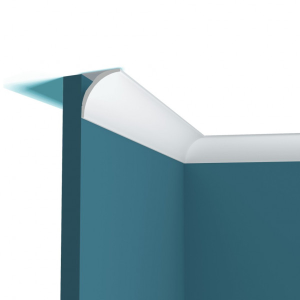 Потолочный плинтус 60 мм Перфект Плюс P147 200 см белый из ударопрочного полимера