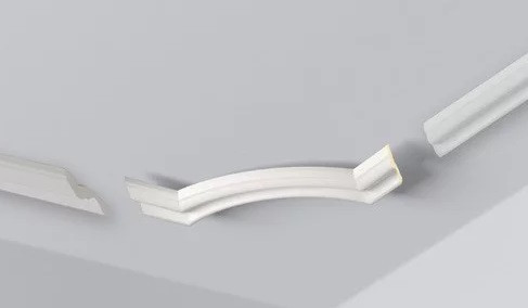Декоративный уголок для потолочного плинтуса (карниза) NMC Nomastyl N24 20х40 (кмп 4 штуки) белый