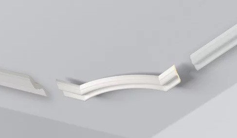 Декоративный уголок для потолочного плинтуса (карниза) NMC Nomastyl N24 20х40 (кмп 4 штуки) белый