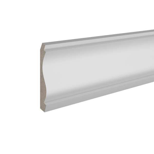 Потолочный плинтус 135,5х65 мм Ultrawood CR 023 244 см ЛДФ белый