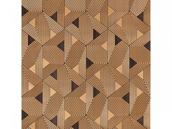 Декоративная отделочная стеновая панель 3D 600х4 мм HiWood Maximum DM629 BR55 композит с геометрическим узором 300 см