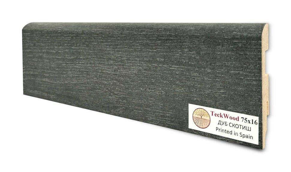 Заказать Напольный плинтус 75х16 мм Teckwood Дуб Скотиш МДФ 2.15 м 