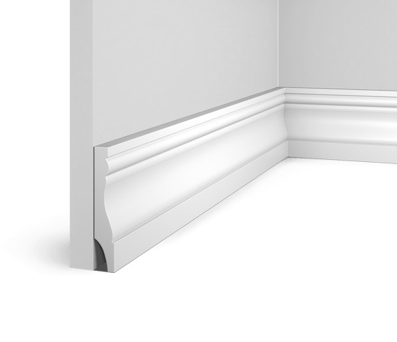 Напольный плинтус HiWood B95 белый фитополимер 17х94.5х2000 мм