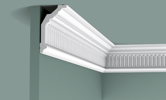 Потолочный плинтус 122х72 мм гибкий Orac Decor Purotouch Flex C304F белый 2 м