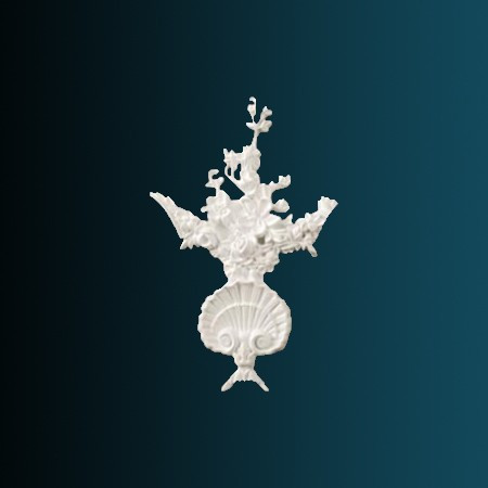 Декоративный орнамент Перфект G2207 320х210х32 мм белый из полиуретана