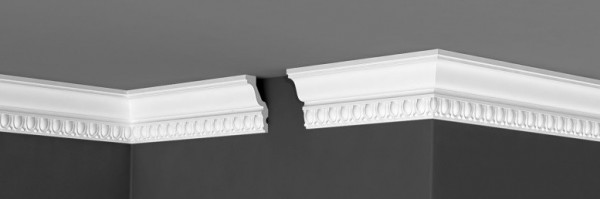 Потолочный плинтус 70х39 мм Де-Багет Декор ДП 03/80 белый полистирол 200 см
