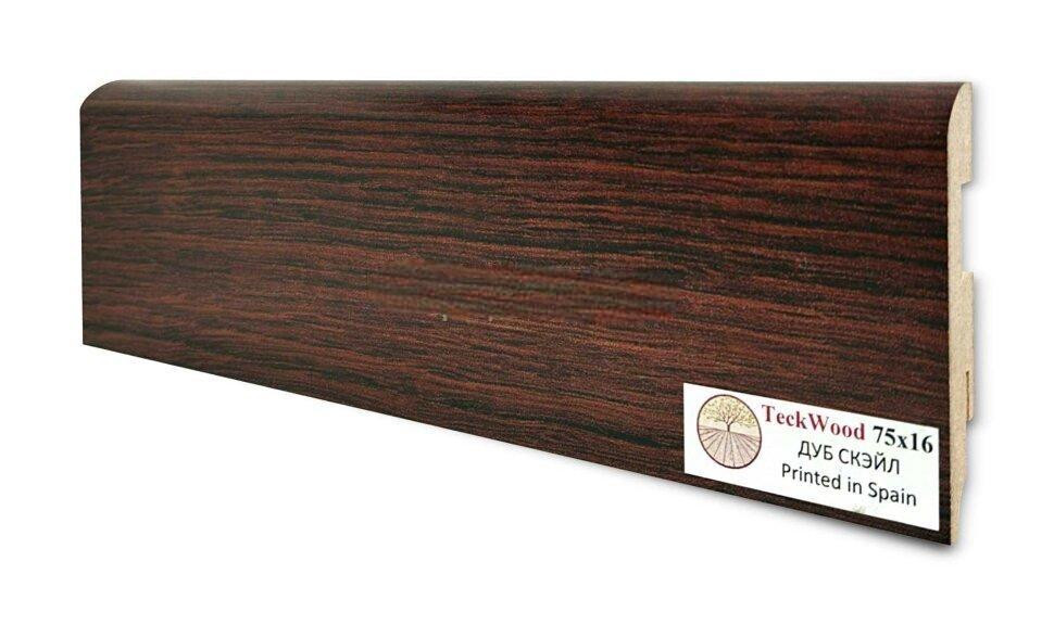Заказать Напольный плинтус 75х16 мм Teckwood Дуб Скэйл МДФ 2.15 м 