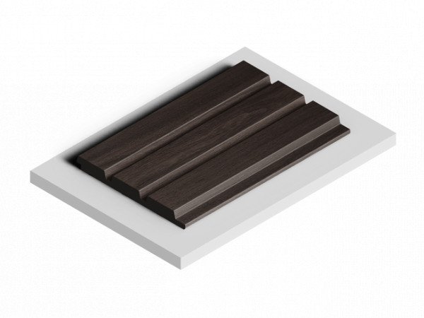 Декоративная стеновая панель 3D HiWood LV124 BR395 декорированная из фитополимера 12х120х2700 мм