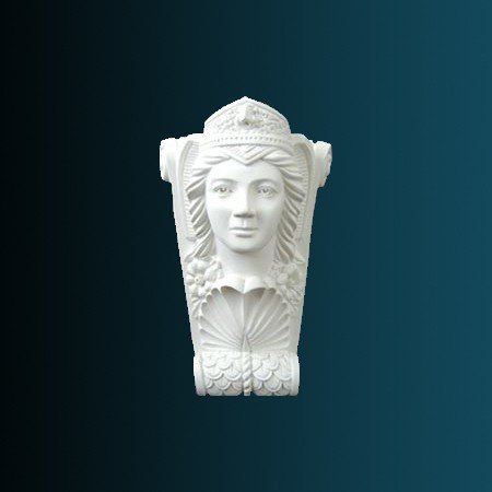 Декоративный орнамент Перфект K5011 582х345х210 мм белый из полиуретана