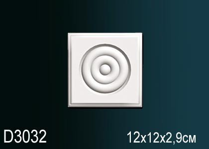 Декоративное обрамление дверей Перфект D3032 120х120 мм белое из полиуретана