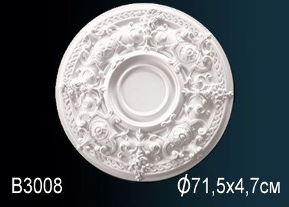 Заказать Декоративная потолочная розетка Перфект B3008 710 мм белая из полиуретана 