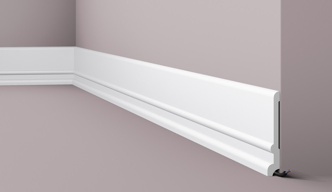 Заказать Напольный плинтус NMC FD21 130х20 200 см белого цвета 