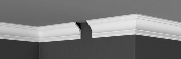 Потолочный плинтус 70х40 мм Де-Багет XPS П 10 70/40 белый полистирол 200 см