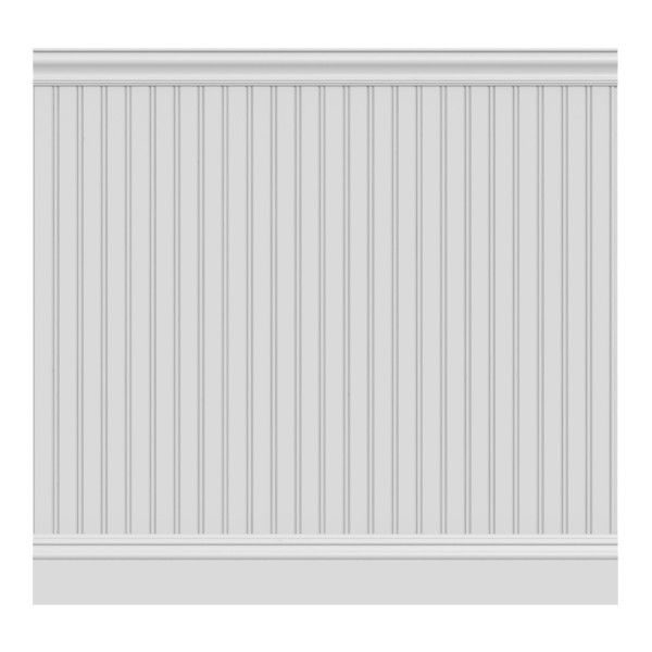 Декоративная стеновая панель 181х813 мм Ultrawood Wain 001 (6 штук упаковка) ЛДФ белый