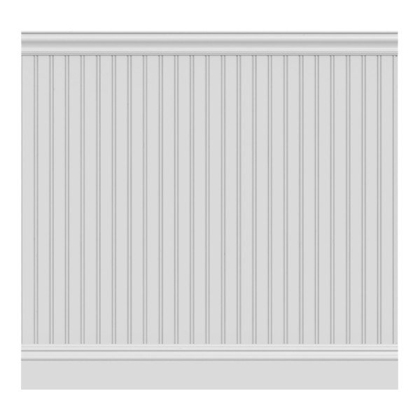 Декоративная стеновая панель 181х813 мм Ultrawood Wain 001 (6 штук упаковка) ЛДФ белый