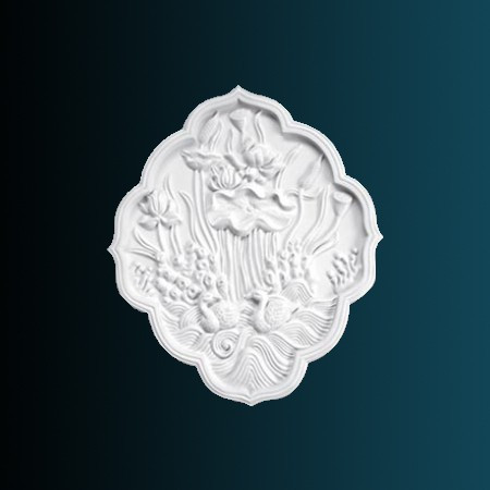 Декоративное панно Перфект K4035 600х510х40 мм белое из полиуретана