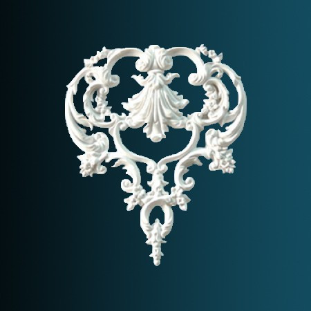 Декоративный орнамент Перфект G2209 229х187х15 мм белый из полиуретана