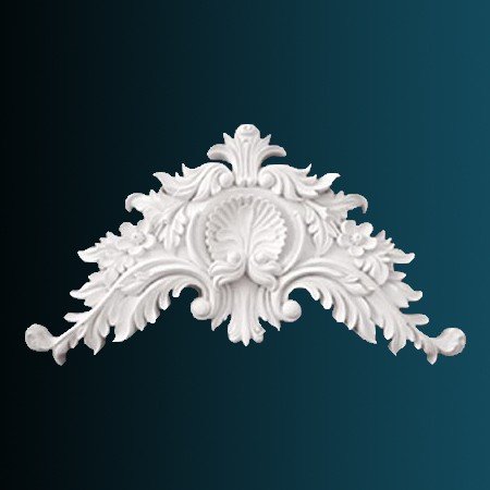 Декоративный орнамент Перфект P1002 385х732х75 мм белый из полиуретана