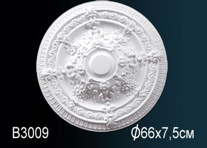 Заказать Декоративная потолочная розетка Перфект B3009 660 мм белая из полиуретана 