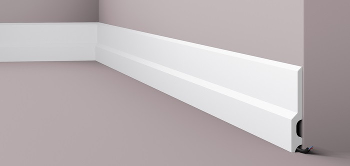 Заказать Напольный плинтус NMC FD22 130х18 200 см белого цвета 