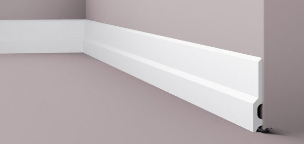 Напольный плинтус NMC FD22 130х18 200 см белого цвета
