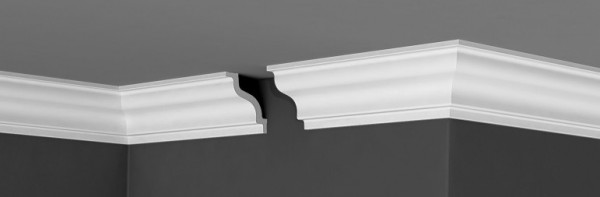 Потолочный плинтус 70х70 мм Де-Багет XPS П 04 70/70 белый полистирол 200 см