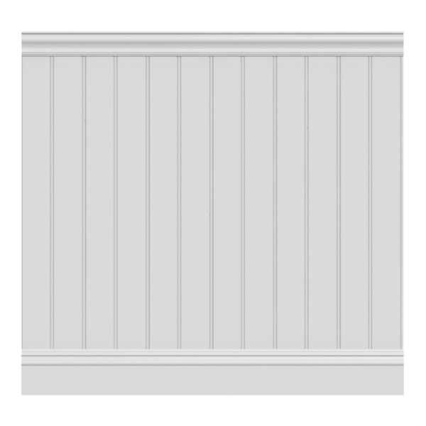 Декоративная стеновая панель 181х813 мм Ultrawood Wain 002 (6 штук упаковка) ЛДФ белый