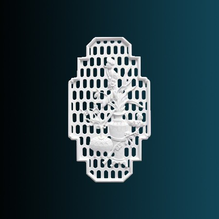 Декоративное панно Перфект K4040 800х450х30 мм белое из полиуретана