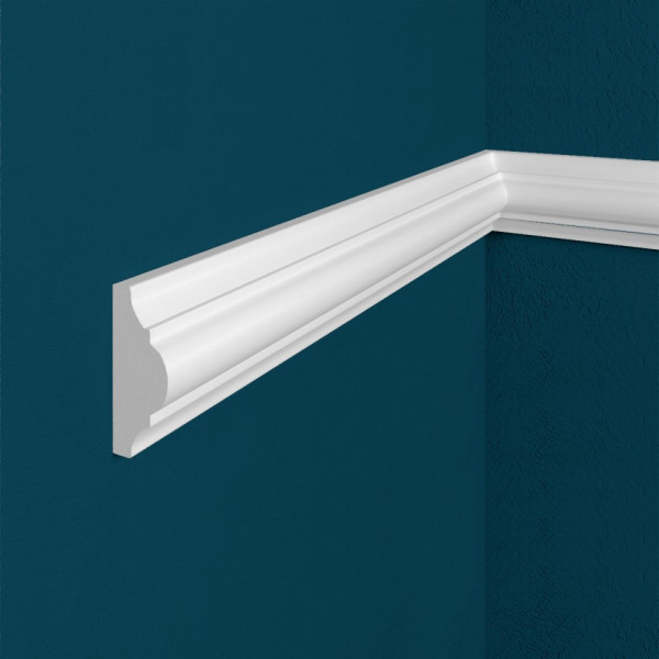 Декоративый молдинг Перфект Плюс P04 40х19 мм 200 см белый из ударопрочного полимера