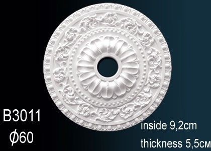 Заказать Декоративная потолочная розетка Перфект B3011 600 мм белая из полиуретана 