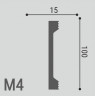 Заказать Декоративный молдинг 100х15 мм Де-Багет XPS POLYMER М 4 белый 200 см 