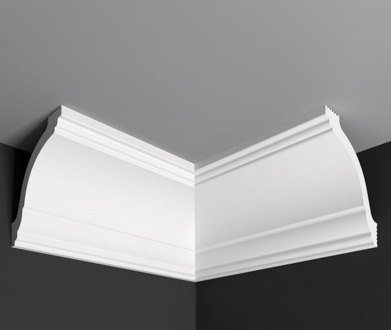 Заказать Угол внутренний к плинтусу Де-Багет П 09 80/80 белый полистирол 