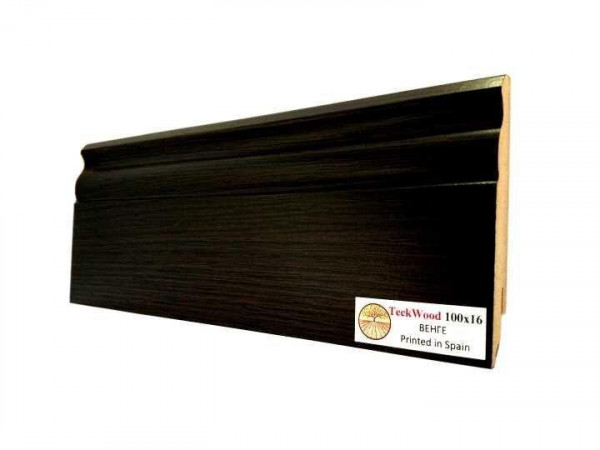 Напольный плинтус 100х16 мм Teckwood Венге МДФ 2.15 м