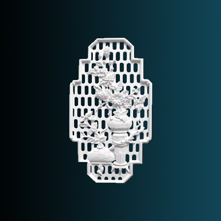 Декоративное панно Перфект K4041 800х450х30 мм белое из полиуретана