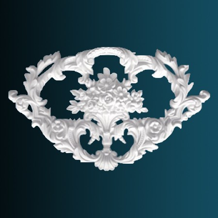 Декоративный орнамент Перфект G2212 187х300х25 мм белый из полиуретана