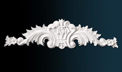 Декоративный орнамент Перфект P1011 75х294х22 мм белый из полиуретана