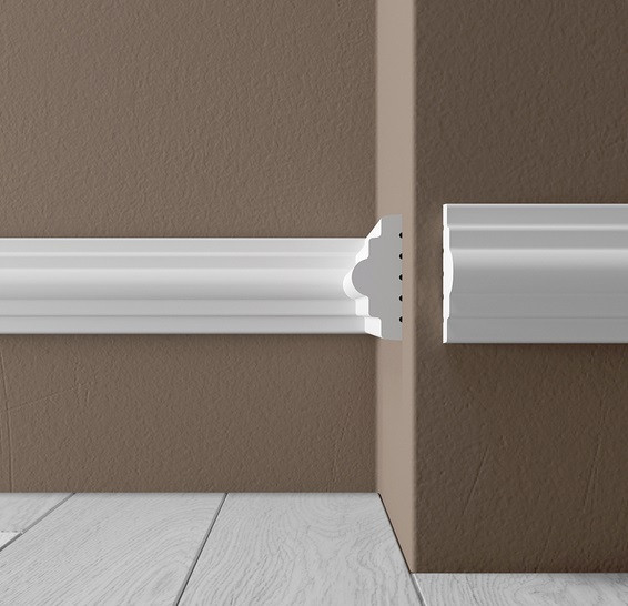 Декоративный молдинг 30х12 мм Де-Багет XPS POLYMER М 30 белый 200 см