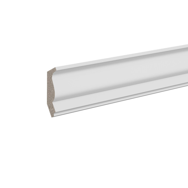 Потолочный плинтус 40х25,4 мм Ultrawood CR 025 244 см ЛДФ белый