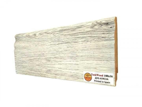 Напольный плинтус 100х16 мм Teckwood Дуб Аляска МДФ 2.15 м