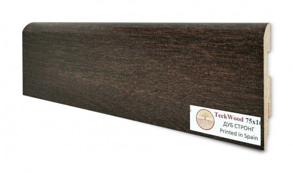 Напольный плинтус 75х16 мм Teckwood Дуб Стронг МДФ 2.15 м