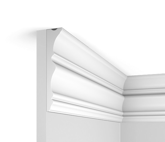 Потолочный плинтус HiWood L1404 белый фитополимер 31х150х2000 мм