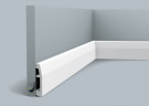 Заказать Напольный плинтус 69х14 мм с кабель-каналом Orac Decor Duropolymer SX125 белый 2 м 