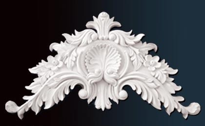 Декоративный орнамент Перфект P1012 155х295х37 мм белый из полиуретана
